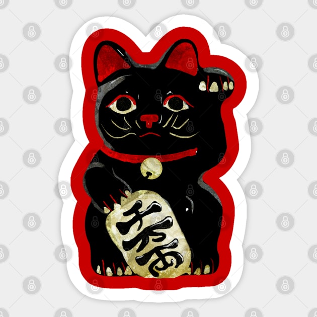 Lucky black cat top